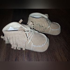 Baby Boy or Girl Tan Brown Moccasin Soft Bottom Shoes Size 3 NEW!